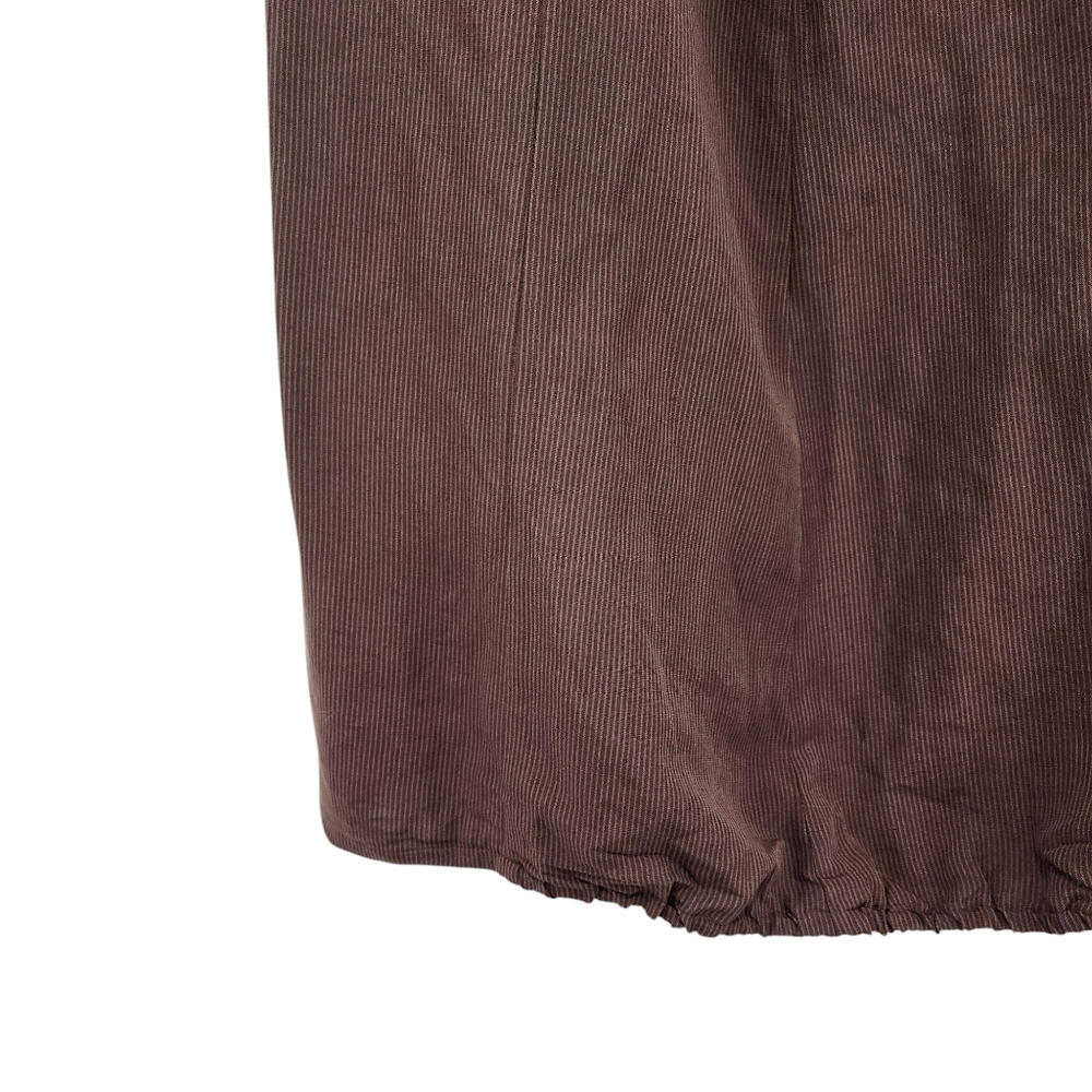 Lilith Vintage Women's Linen Blend Pinstripes A-line Midi Skirt - S - Picture 3 of 8